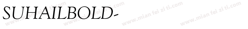 SUHAILBOLD字体转换