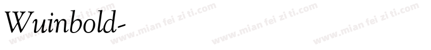 Wuinbold字体转换