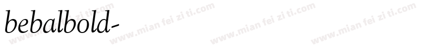 bebalbold字体转换