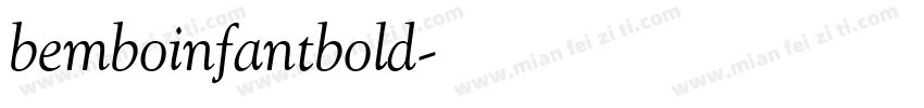 bemboinfantbold字体转换