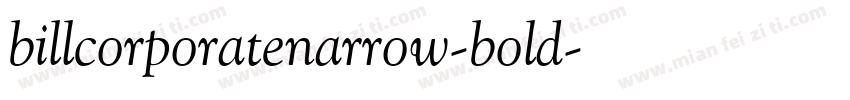billcorporatenarrow-bold字体转换