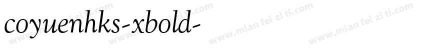 coyuenhks-xbold字体转换
