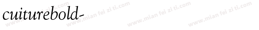 cuiturebold字体转换