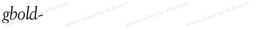gbold字体转换