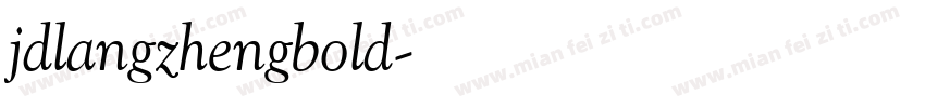 jdlangzhengbold字体转换