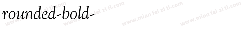 rounded-bold字体转换