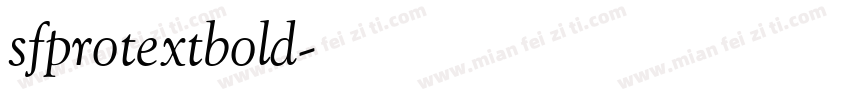 sfprotextbold字体转换