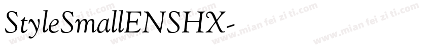 赫思StyleSmallENSHX字体转换