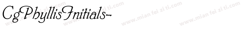 CgPhyllisInitials字体转换
