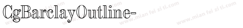 CgBarclayOutline字体转换