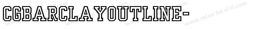 CgBarclayOutline字体转换