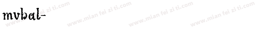 mvbal字体转换
