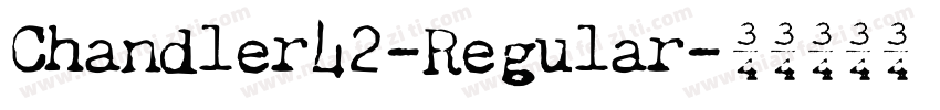Chandler42-Regular字体转换