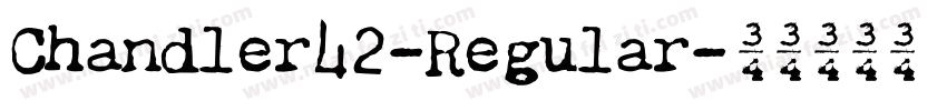 Chandler42-Regular字体转换