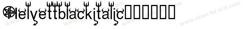 Helvettblackitalic字体转换