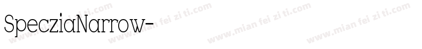 SpecziaNarrow字体转换