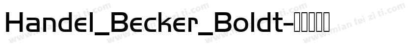 Handel_Becker_Boldt字体转换