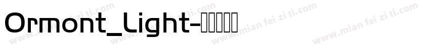 Ormont_Light字体转换