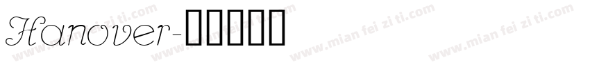 Hanover字体转换