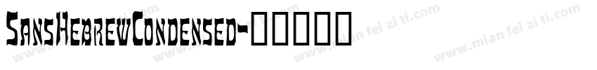 SansHebrewCondensed字体转换