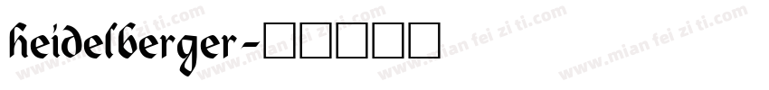 heidelberger字体转换
