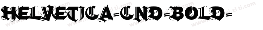 HELVETICA-CND-BOLD字体转换