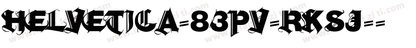 Helvetica-83pv-RKSJ-字体转换