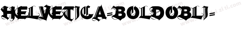 Helvetica-boldobli字体转换