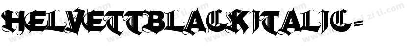 Helvettblackitalic字体转换