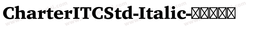 CharterITCStd-Italic字体转换