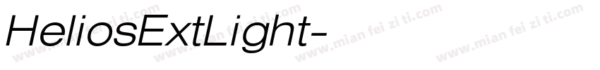 HeliosExtLight字体转换