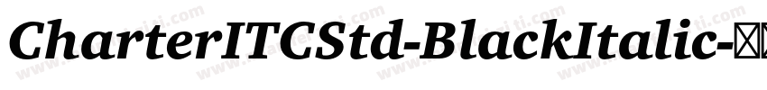 CharterITCStd-BlackItalic字体转换
