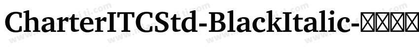 CharterITCStd-BlackItalic字体转换