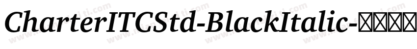 CharterITCStd-BlackItalic字体转换