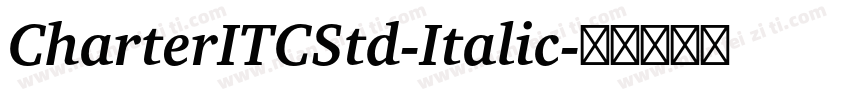 CharterITCStd-Italic字体转换