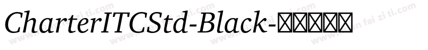 CharterITCStd-Black字体转换