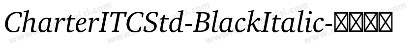 CharterITCStd-BlackItalic字体转换