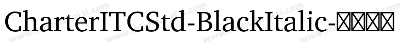 CharterITCStd-BlackItalic字体转换