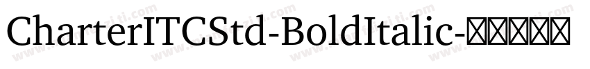 CharterITCStd-BoldItalic字体转换