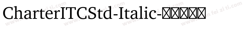 CharterITCStd-Italic字体转换