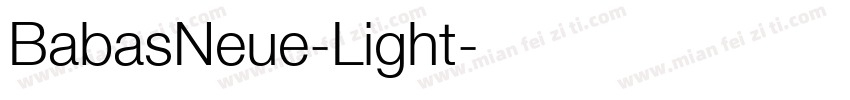 BabasNeue-Light字体转换