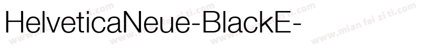 HelveticaNeue-BlackE字体转换