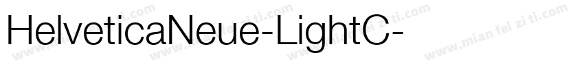HelveticaNeue-LightC字体转换