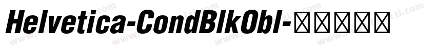 Helvetica-CondBlkObl字体转换