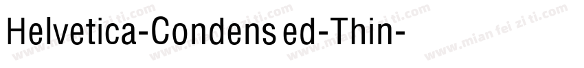 Helvetica-Condensed-Thin字体转换