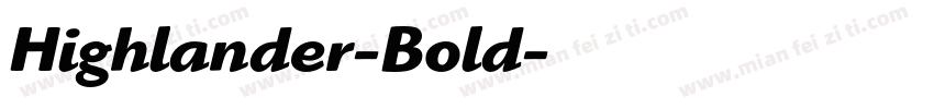 Highlander-Bold字体转换