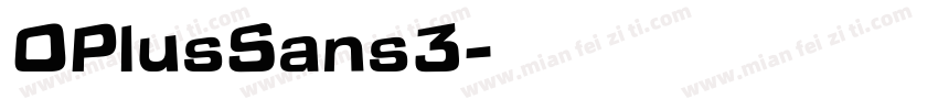OPlusSans3字体转换