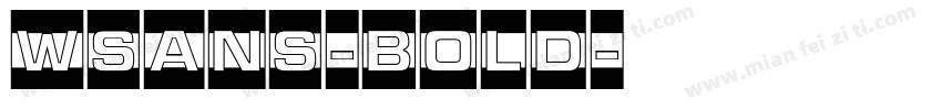 WSans-Bold字体转换