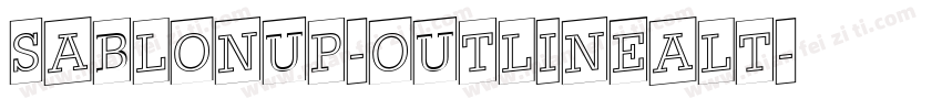 SablonUp-OutlineAlt字体转换