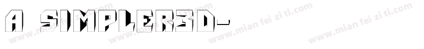 a_Simpler3D字体转换